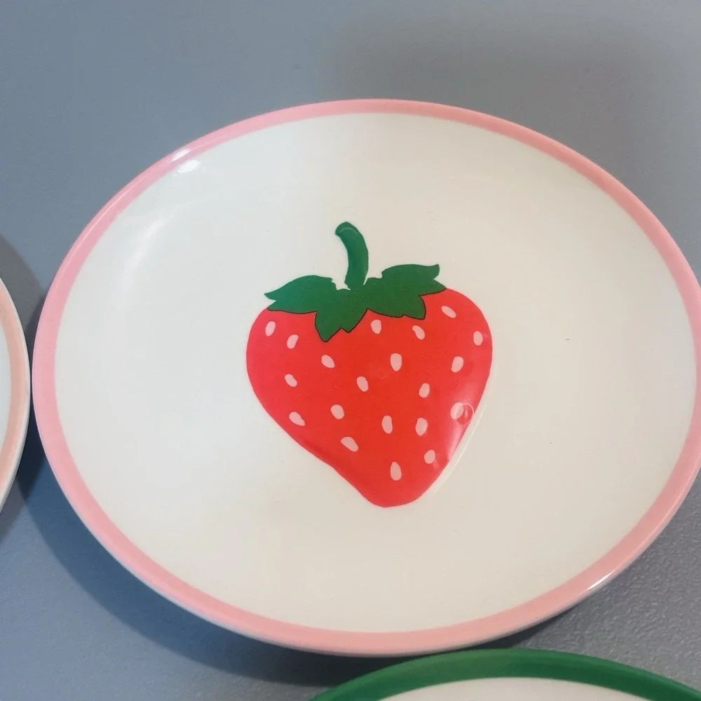 Kate Spade New York Strawberry Melamine Colorful Four Piece Plate Set 6